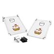 Portable Cornhole, 4 Black & White Bean Bags | https://www.bestnamebadges.com