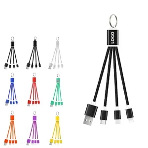 3 in 1 Nylon Braided Charger Cord for Multiple Devices