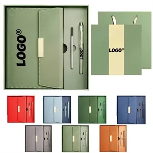 Elegant Notebook And Pen Gift Set With Box Bag
