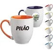 16 oz. Miami Two-Tone Bistro Custom Ceramic Mugs | https://www.bestnamebadges.com