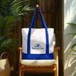 Large TJ Canvas Tote Bag | https://www.bestnamebadges.com
