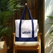Large TJ Canvas Tote Bag | https://www.bestnamebadges.com