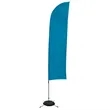 13' Solid-Color Blade Sail Sign Flag, 1-Sided, Scissor Base | https://www.bestnamebadges.com