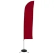 13' Solid-Color Blade Sail Sign Flag, 1-Sided, Scissor Base | https://www.bestnamebadges.com