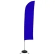 13' Solid-Color Blade Sail Sign Flag, 1-Sided, Scissor Base | https://www.bestnamebadges.com
