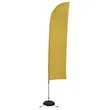 13' Solid-Color Blade Sail Sign Flag, 1-Sided, Scissor Base | https://www.bestnamebadges.com