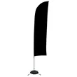 13' Solid-Color Blade Sail Sign Flag, 1-Sided, Scissor Base | https://www.bestnamebadges.com