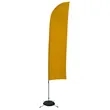 13' Solid-Color Blade Sail Sign Flag, 1-Sided, Scissor Base | https://www.bestnamebadges.com
