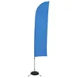 13' Solid-Color Blade Sail Sign Flag, 1-Sided, Scissor Base | https://www.bestnamebadges.com