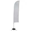 13' Solid-Color Blade Sail Sign Flag, 1-Sided, Scissor Base | https://www.bestnamebadges.com