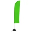 13' Solid-Color Blade Sail Sign Flag, 1-Sided, Scissor Base | https://www.bestnamebadges.com
