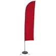 13' Solid-Color Blade Sail Sign Flag, 1-Sided, Scissor Base | https://www.bestnamebadges.com