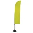 13' Solid-Color Blade Sail Sign Flag, 1-Sided, Scissor Base | https://www.bestnamebadges.com