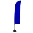 13' Solid-Color Blade Sail Sign Flag, 1-Sided, Scissor Base | https://www.bestnamebadges.com