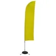 13' Solid-Color Blade Sail Sign Flag, 1-Sided, Scissor Base | https://www.bestnamebadges.com