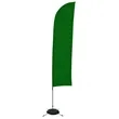 13' Solid-Color Blade Sail Sign Flag, 1-Sided, Scissor Base | https://www.bestnamebadges.com