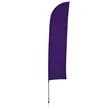 13' Solid-Color Blade Sail Sign Flag, 1-Sided, Ground Spike | https://www.bestnamebadges.com