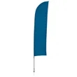 13' Solid-Color Blade Sail Sign Flag, 1-Sided, Ground Spike | https://www.bestnamebadges.com