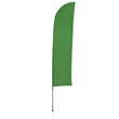 13' Solid-Color Blade Sail Sign Flag, 1-Sided, Ground Spike | https://www.bestnamebadges.com