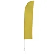 13' Solid-Color Blade Sail Sign Flag, 1-Sided, Ground Spike | https://www.bestnamebadges.com