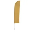 13' Solid-Color Blade Sail Sign Flag, 1-Sided, Ground Spike | https://www.bestnamebadges.com