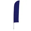 13' Solid-Color Blade Sail Sign Flag, 1-Sided, Ground Spike | https://www.bestnamebadges.com