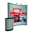 8' Curved Show 'N Rise Floor Display Kit (Mural with Fabric) | https://www.bestnamebadges.com