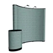 8' Curved Show 'N Rise Floor Display Kit (Fabric) | https://www.bestnamebadges.com
