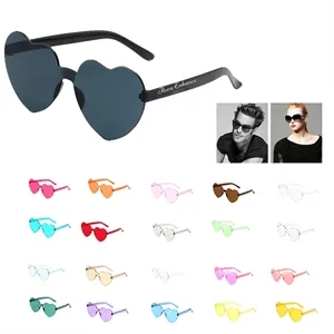 Colorful Vintage Heart Shaped Frame Sunglasses