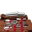 Portable Bartender Kit Cocktail Shaker Set with Roll Bag | https://www.bestnamebadges.com
