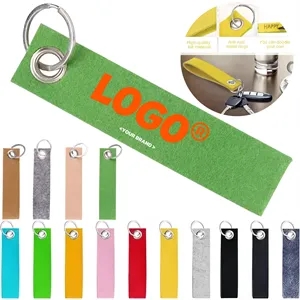 Felt Keychain Custom Logo Tag Colorful Portable Key Ring