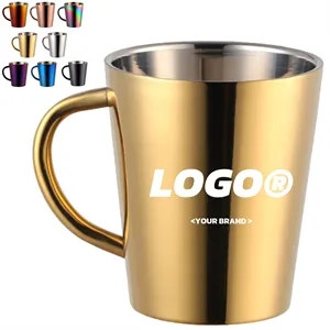 10 oz Stainless Steel Mug Double Wall Insulated Coffee Cup