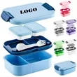 Bento Box Lunch Stackable Container with Utensil Set | https://www.bestnamebadges.com