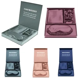 100% Real Silk Bedding Pillowcase Eye Mask Travel Set Gift | https://www.bestnamebadges.com