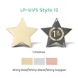 Stock UV Printed Pins | https://www.bestnamebadges.com