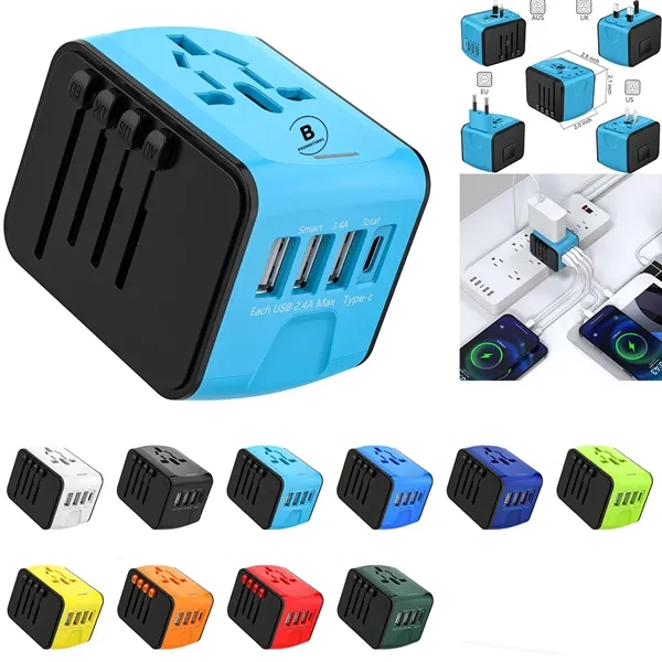 5 i 1 International Worldwide Travel Adapter Power Converter