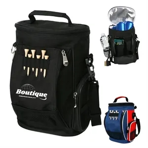 Insulated Golf Cooler Bag With Shoulder Strap And Tee Holder | https://www.bestnamebadges.com