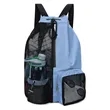 Mesh Drawstring Backpack With Pocket For Gym And Beach | https://www.bestnamebadges.com