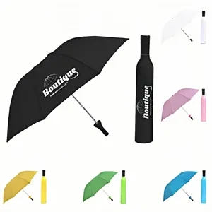 Creative Bottle Folding Umbrella Promotional Gift Idea | https://www.bestnamebadges.com