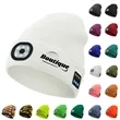 Bluetooth Beanie With Led Headlamp And USB Charging | https://www.bestnamebadges.com