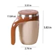 Automatic Self Stirring Coffee Mug Stainless Insulated Cup | https://www.bestnamebadges.com