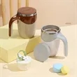 Automatic Self Stirring Coffee Mug Stainless Insulated Cup | https://www.bestnamebadges.com