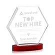 Barnett Award on Alberton Base - Red | https://www.bestnamebadges.com