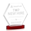 Barnett Award on Alberton Base - Red | https://www.bestnamebadges.com