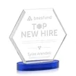 Barnett Award on Alberton Base - Blue | https://www.bestnamebadges.com
