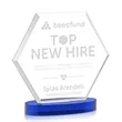 Barnett Award on Alberton Base - Blue | https://www.bestnamebadges.com
