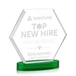 Barnett Award on Alberton Base - Green | https://www.bestnamebadges.com