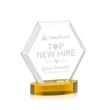 Barnett Award on Alberton Base - Amber | https://www.bestnamebadges.com
