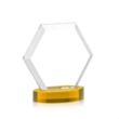 Barnett Award on Alberton Base - Amber | https://www.bestnamebadges.com