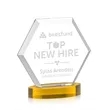 Barnett Award on Alberton Base - Amber | https://www.bestnamebadges.com